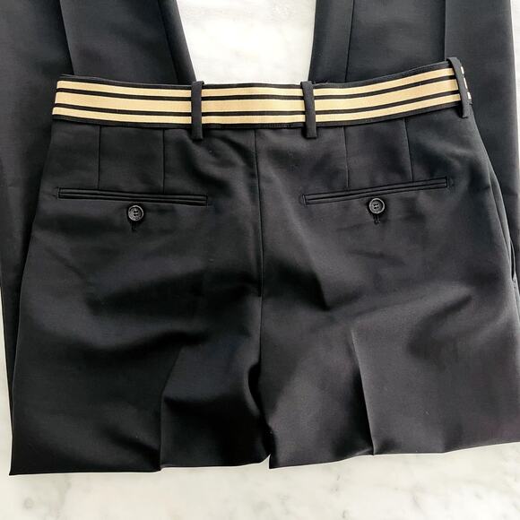 Alexander McQueen Dress Pant Cigarette Flat Front Trouser Wool Black 44 NEW $990 - Picture 10 of 13